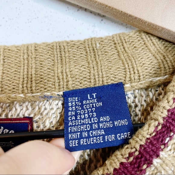 Vintage Canyon Ridge Southwestern Tribal Knit Sweater LT - Picture 7 of 9